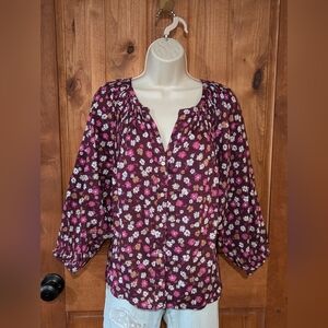GAP Floral‎ Blouse - Purple and Pink